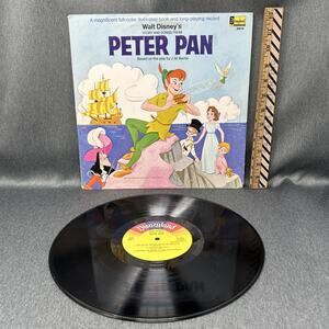 Vintage 1969 Walt Disney Peter Pan Vinyl LP Story & Songs Disneyland Records